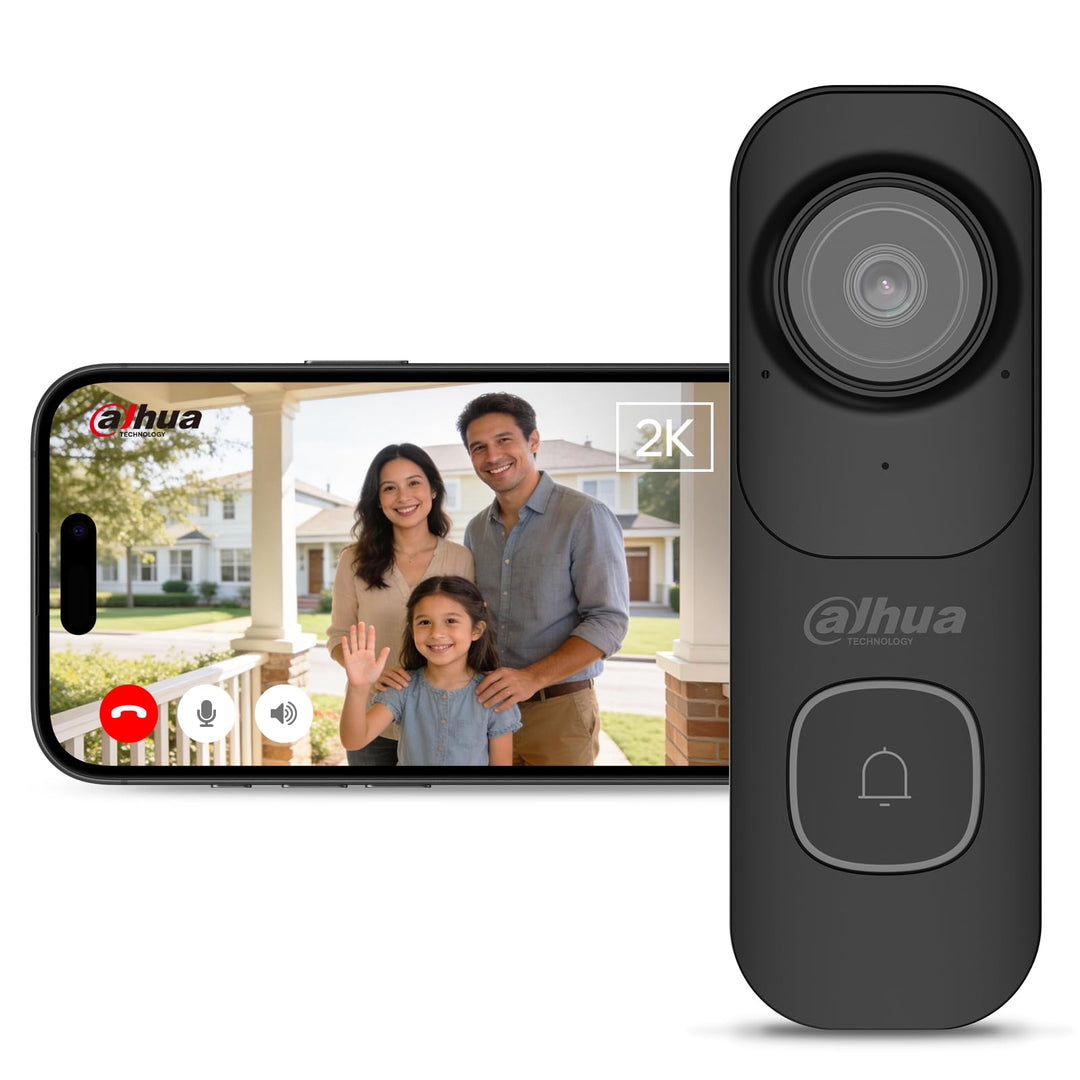 Dahua Video-Türklingel - 2K WLAN Türklingel mit Kamera | 4MP, 120° Weitwinkel, KI-Erkennung von Pers