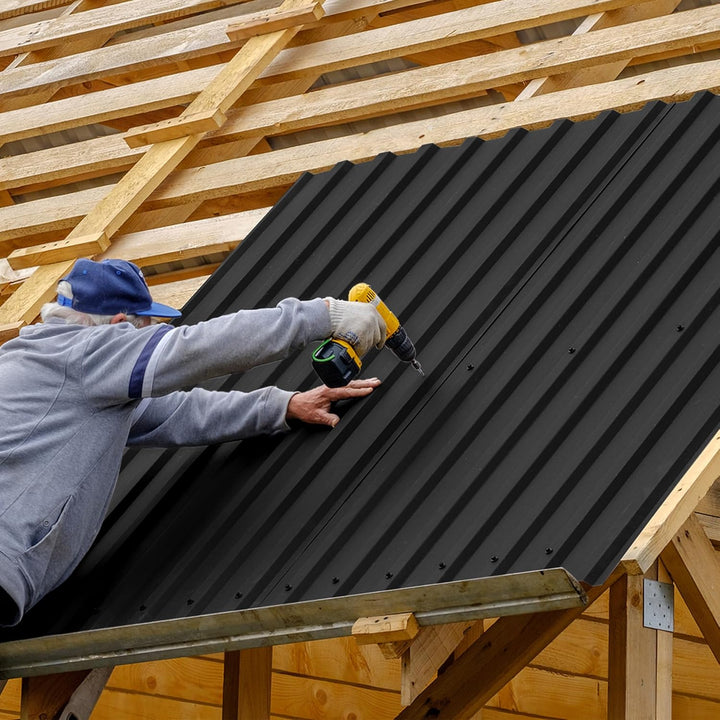 YRHome Dachbleche Trapezblech Stahlblech Formblech Platten Dachplatten Wetterfest Wellblechplatten V