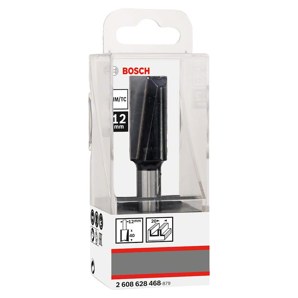Bosch Accessories Bosch Professional Zubehör 2608628468 Nutfräser 12 mm, D1 20 mm, L 40 mm, G 81 mm