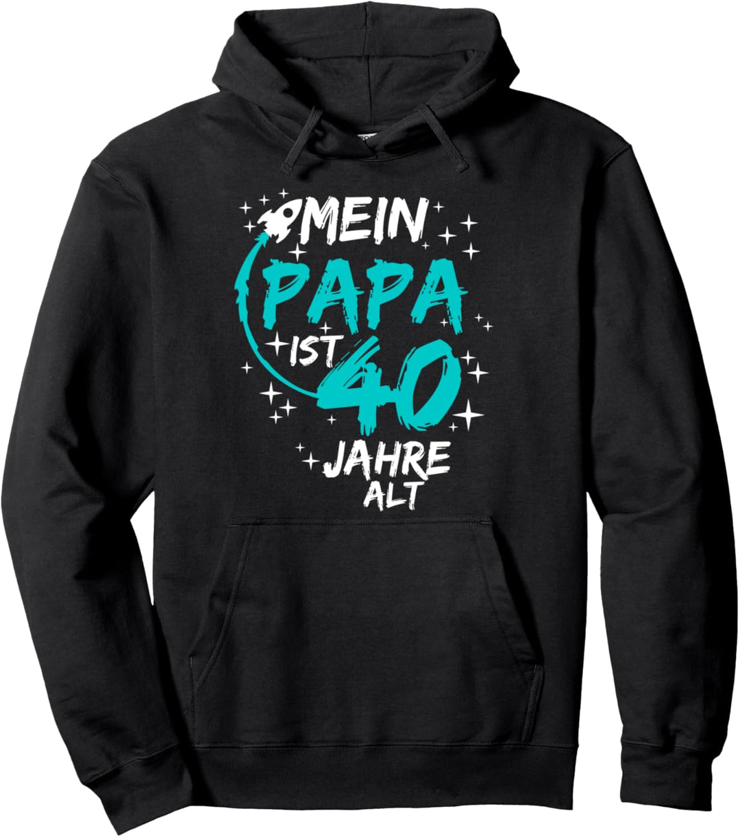 Mein Papa Ist 40 Raumschiff Rakete Lustig Vater Papi Pullover Hoodie