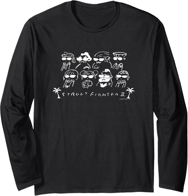 STREET FIGHTER II Line Art (A) Langarmshirt