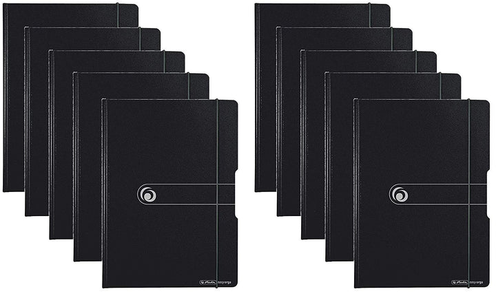 Herlitz 11217221 Klemmbrettmappe PF A4 (1 Stück, schwarz, 10) 1 Stück schwarz 10, 1 Stück schwarz 10
