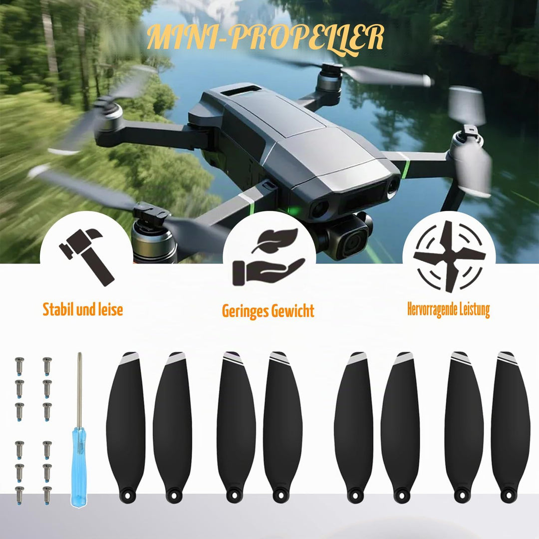 24Pcs Propeller für DJI Mini 4K, Mini 2 SE/ 2/ SE, Drohnen Ersatzpropeller Luftschrauben Set mit Sch