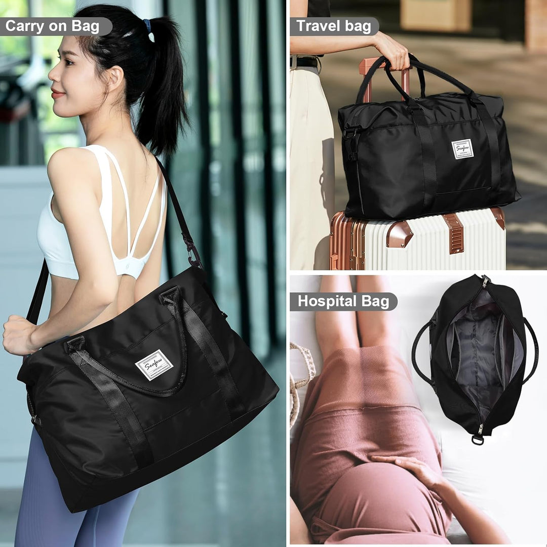 Reisetasche Damen Sporttasche 40x20x25 Ryanair Handgepäck Tasche Weekender Bag Schwimmtasche Wasserd