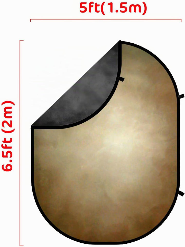 Kate 1.5x2m Schwarz/Braun Falthintergrund Faltbar Falthintergrund Fotografie Faltbare Hintergrund Wa