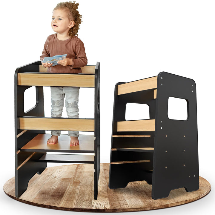 Lernturm für Kinder ab 1 Jahr – Mit Aktivitätskarten für echte Nutzung im Alltag, sicherer Learning