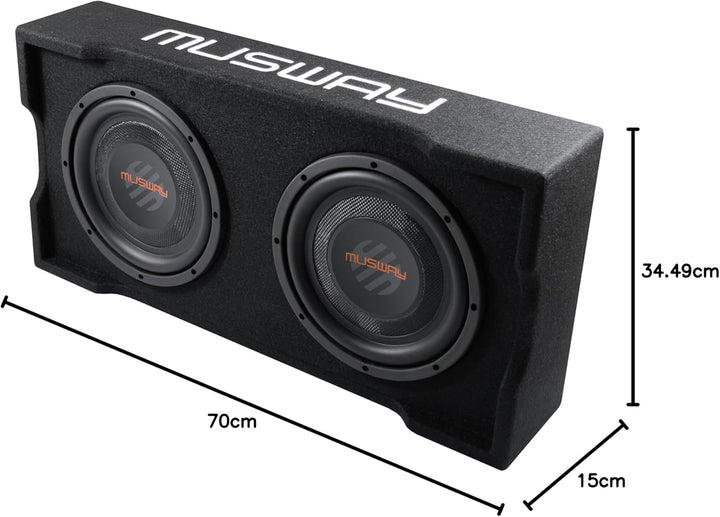 Musway MF210Q-4 - Single-BASSREFLEX-System IN FLACH-BAUWEISE (DOWNFIRE) MIT 25 cm (10“) SUBWOOFER UN