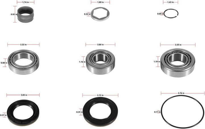Typ 210 Differential Lager-Reparatursatz passend für BMW M3, M5, E36, E46, E28, E34, E39, E24, E23,