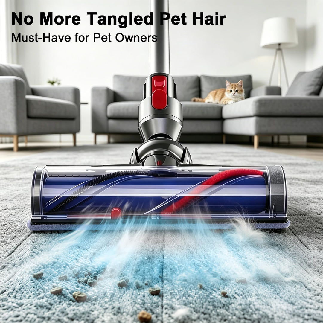Ersatzkopf mit Anti-Verwicklungsfunktion für Dyson V7 V8 V10 V11 V15 Animal Cyclone Motorised, Schne