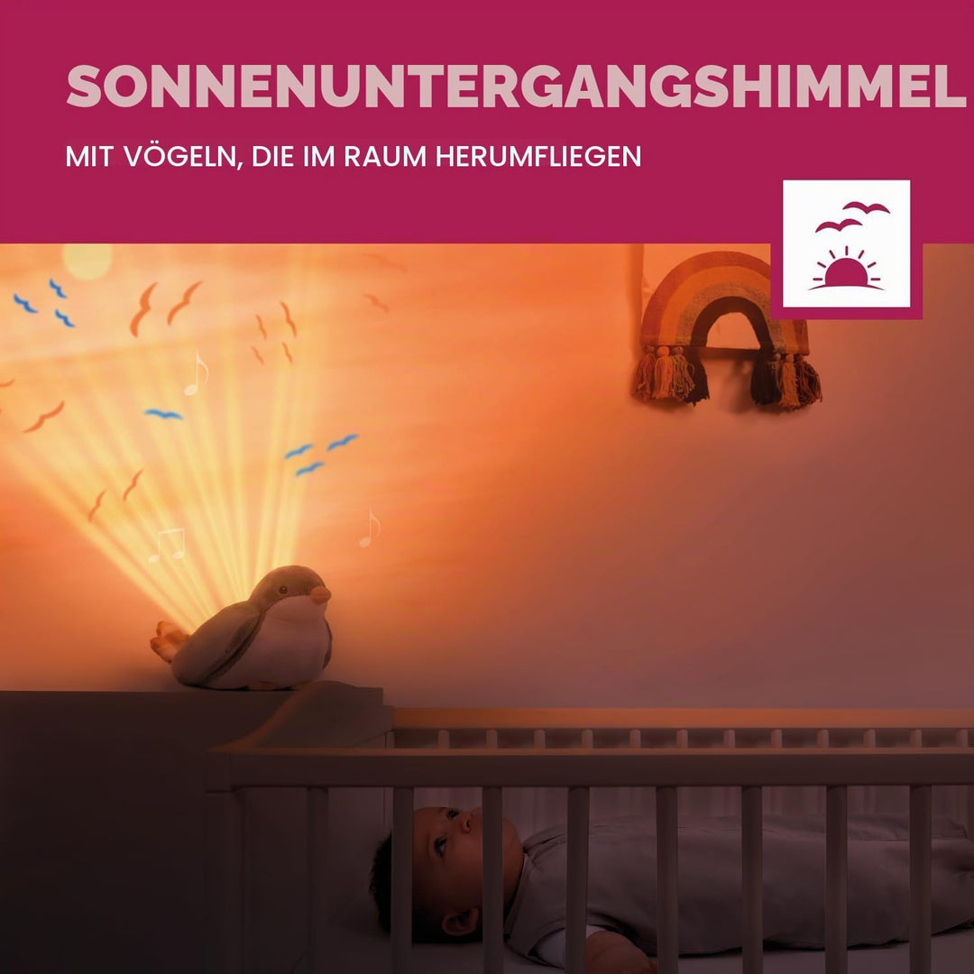 ZAZU Shally Spatz Sonnenuntergangsprojektor | Entspannende Melodien | 3-Schritt-Schlafprogramm | Sch