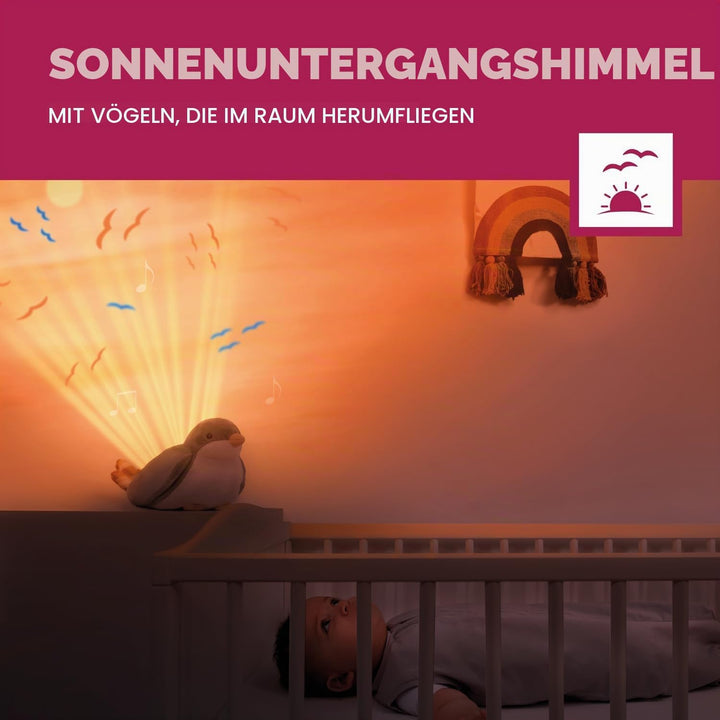ZAZU Shally Spatz Sonnenuntergangsprojektor | Entspannende Melodien | 3-Schritt-Schlafprogramm | Sch