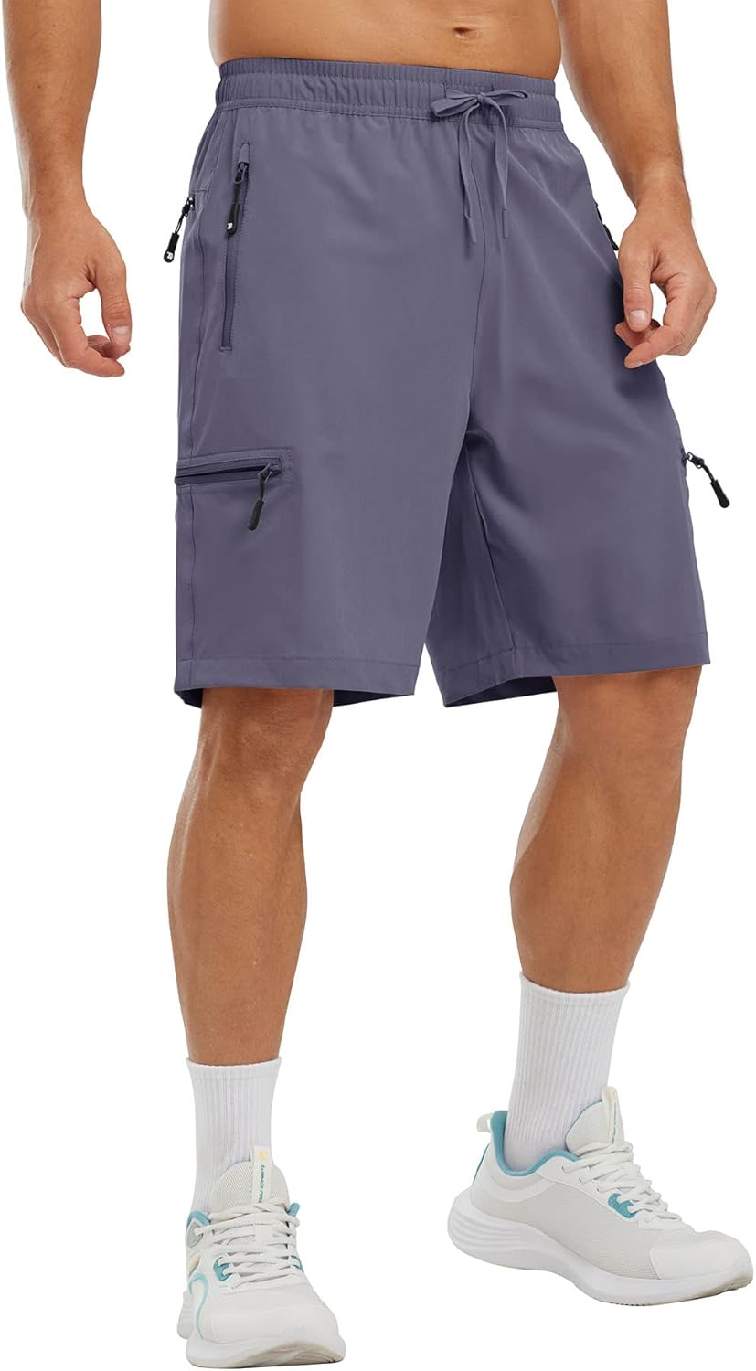 YSENTO Herren Kurze Wanderhose Leichte Sommer Kurze Outdoor Cargohose Schnelltrocknend Kurze Trekkin