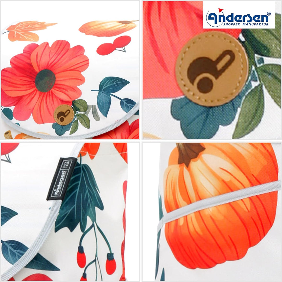 Andersen Einkaufstrolley - klappbar - 46 Liter - belastbar 40 kg - Stahlgestell - mit Kordelzug & Kl
