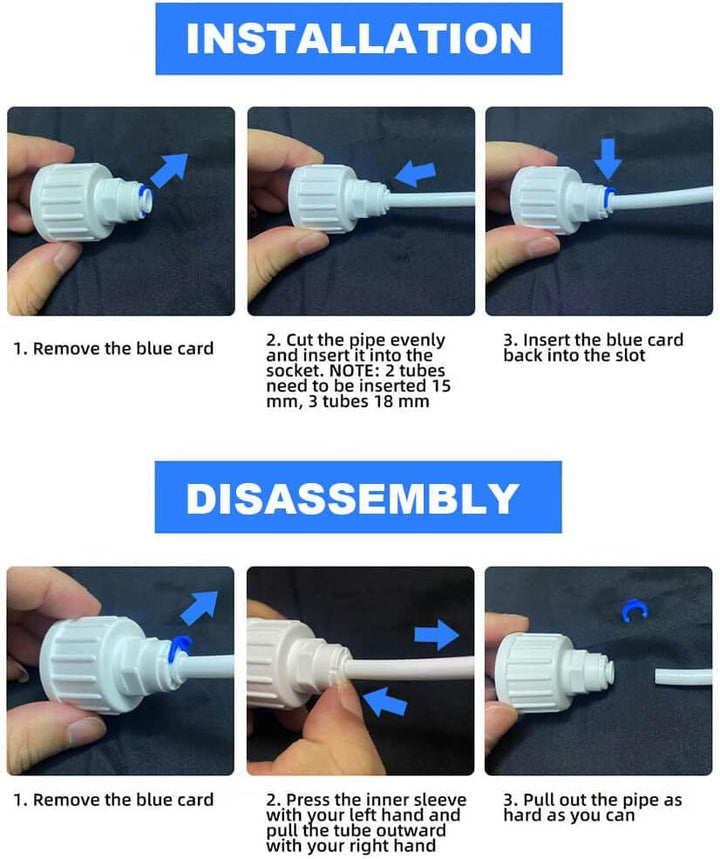 15M Universal Wasserzulaufleitung Anschluss-Set für Kühlschrank,Umkehrosmose Filter,Wasserfilter,Tri