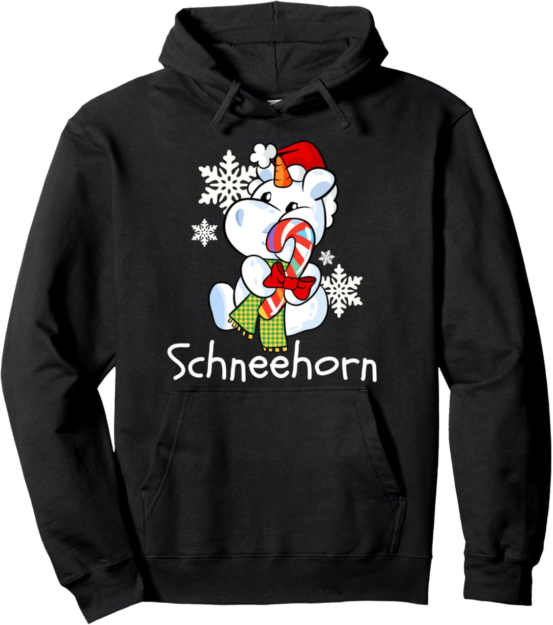 Schneehorn Einhorn Schneemann Weihnachten Süss Einhörner Pullover Hoodie