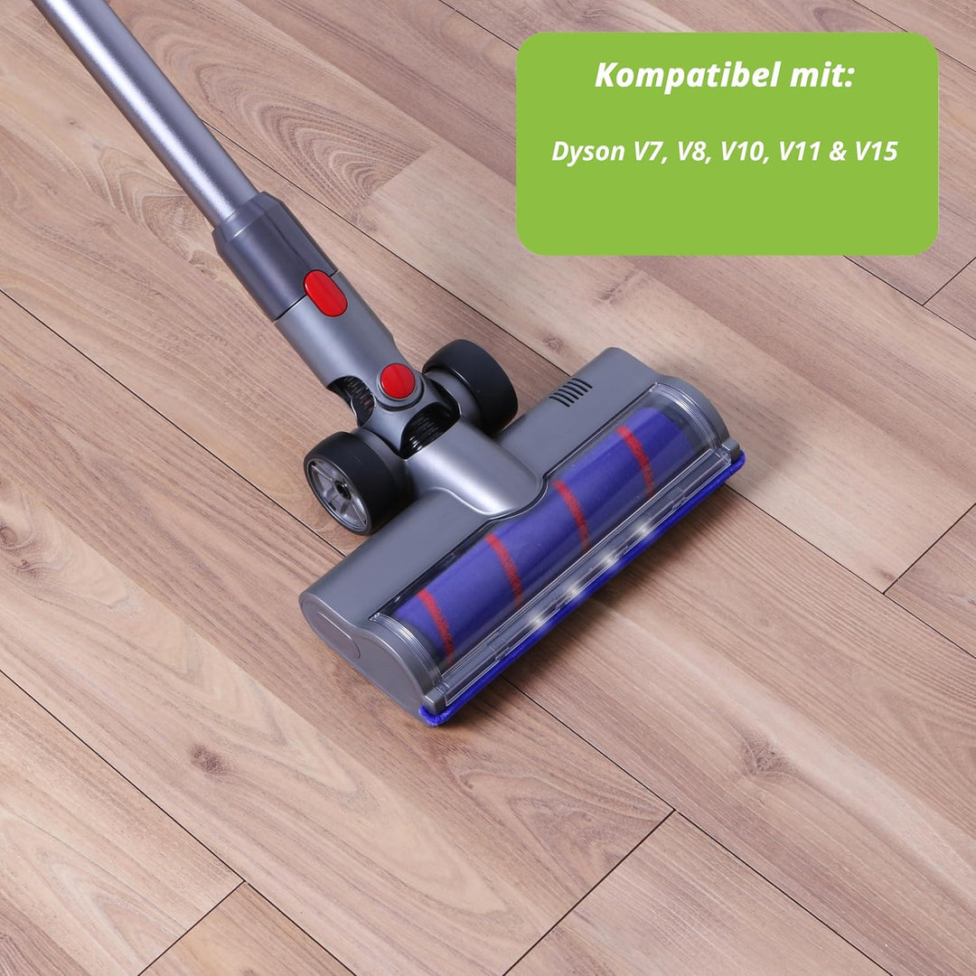 Hochwertige Elektrobürste mit Softwalzen, LED-Beleuchtung & Möbelschutzband kompatibel mit Dyson V7,