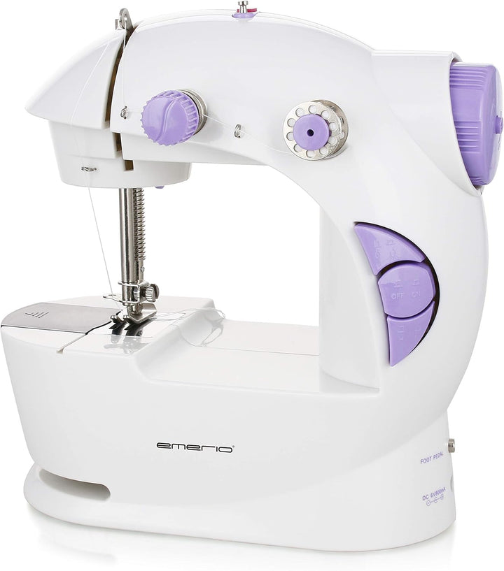 EMERIO Freiarmnaehmaschine SEW-122275 Weiss, Flieder, Klein 1 Stichmuster, 1 Stichmuster