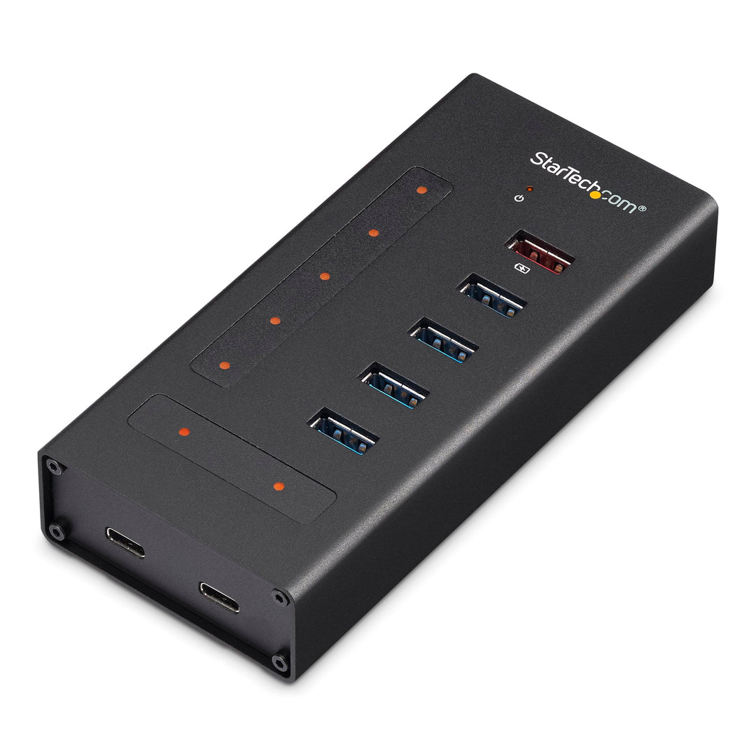 StarTech.com USB Hub 7 Port - Metall - USB-A zu 3x USB-C und 1x USB-C - USB 3.0 - 5GBit/s - Industri