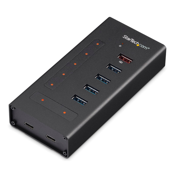 StarTech.com USB Hub 7 Port - Metall - USB-A zu 3x USB-C und 1x USB-C - USB 3.0 - 5GBit/s - Industri