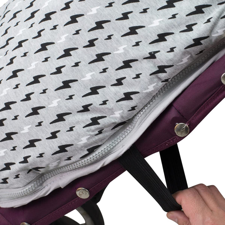 JYOKO KIDS Fusssack für Kinderwagen kompatibel mit Baby Jogger City Mini (Fleece, Black Rayo) BAUMWO