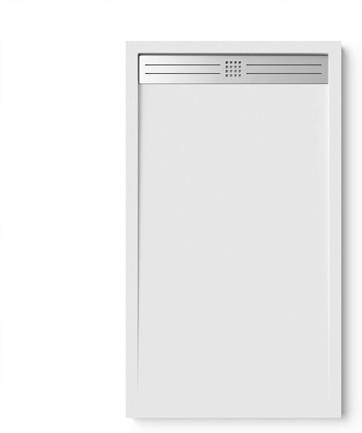 KOES - Kunstharz-Duschwanne Modell VOIGA – 70x100 – Weiss RAL 9003 70x100cm Weiss, 70x100cm Weiss