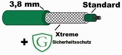 Genisys Sicherheits Kabel kompatibel mit LANDROID von Worx + Xtreme Safe-Protection Ummantelung - Mä