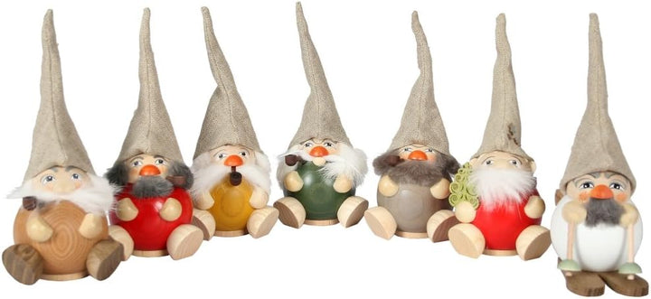 Seiffener Volkskunst | Räuchermann Figur | Waldzwerg 19 cm | Räucherfigur | Räuchermännchen Erzgebir