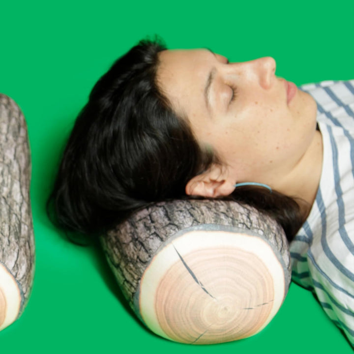 Kikkerland Log Head Rest, 1 Stück (1er Pack), Braun, A