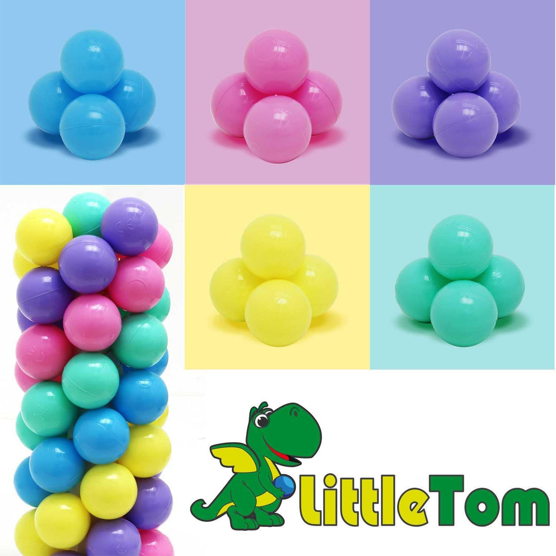 LittleTom Ab Null: Bunte Bälle für Bällebad Baby Spielbälle 5,5cm - Indoor Outdoor Spielzeug für Spi