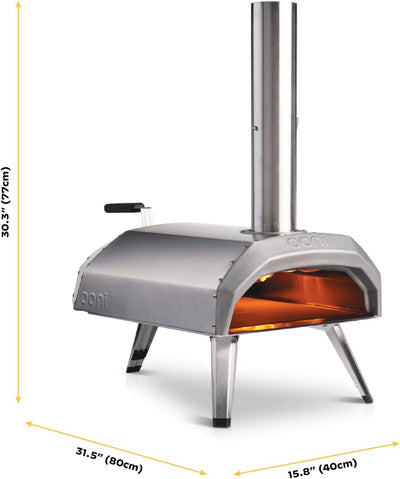 Ooni Karu 12 Multi-Brennstoff Pizzaofen – Tragbarer Pizzaofen – Gas Pizzaofen – Holz Pizzaofen – Out