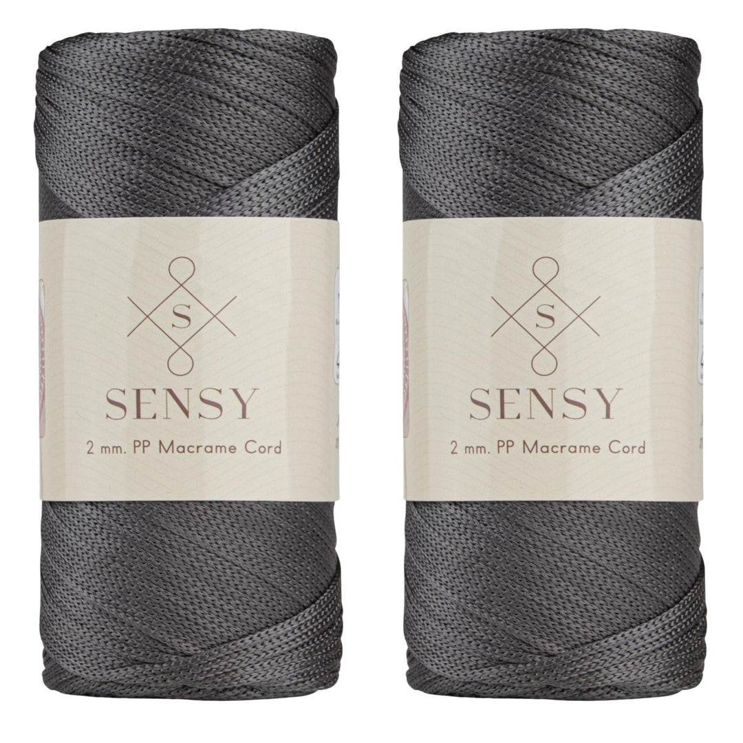 2 Garnstrange Sensy Premium 2 mm 230 Meter Polyester-Seil, 100% Polypropylen-Kordel Makramee-Kordel
