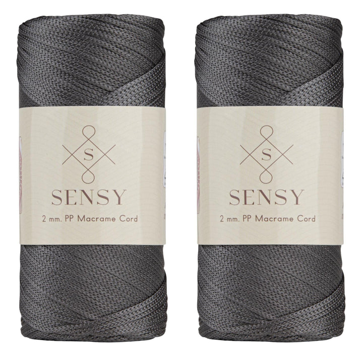 2 Garnstrange Sensy Premium 2 mm 230 Meter Polyester-Seil, 100% Polypropylen-Kordel Makramee-Kordel