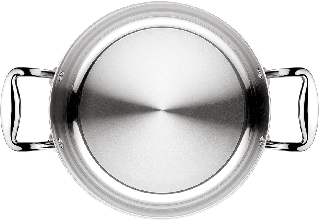 Lagostina Accademia Lagofusion Kochtopf mit Deckel, Rostfreies Metall, Edelstahl, 24 cm