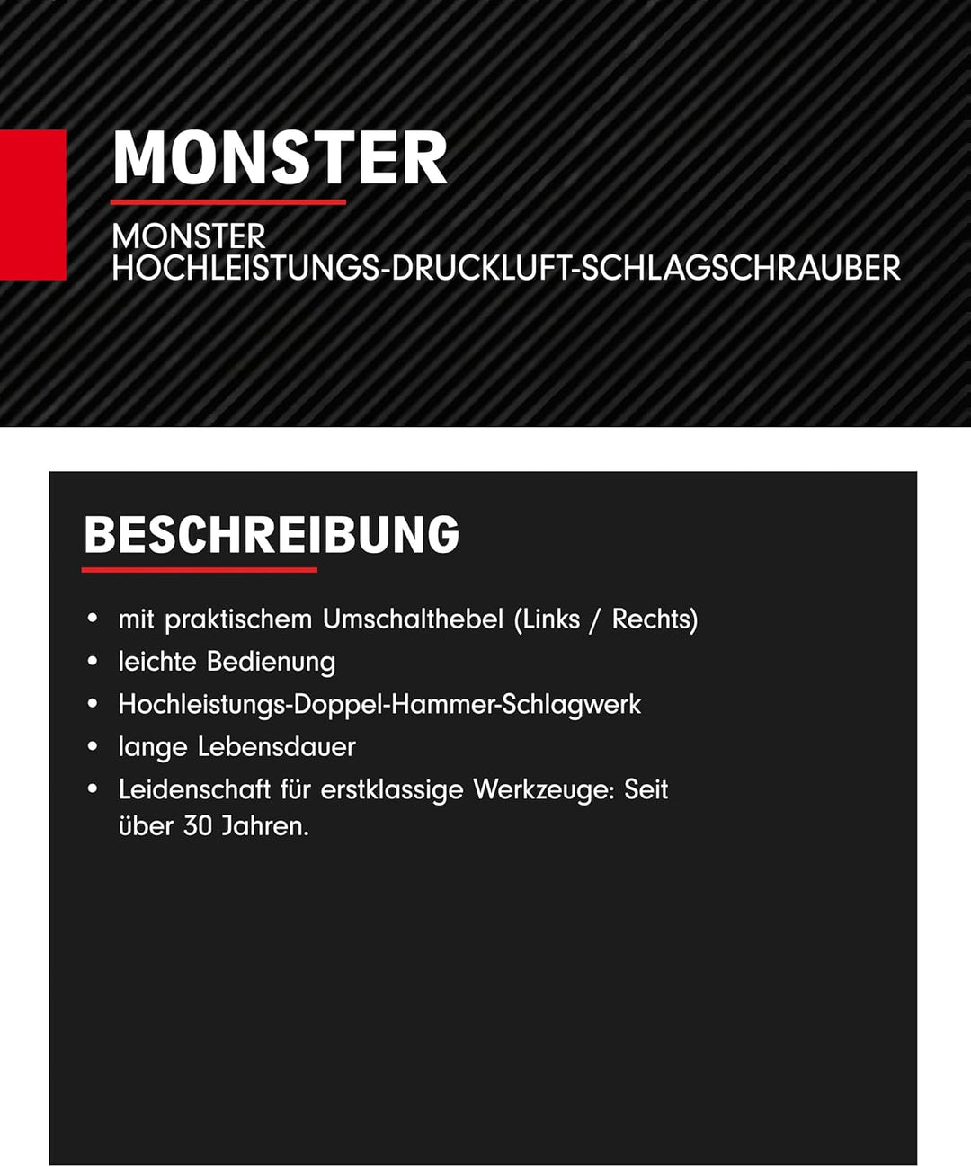 KS Tools Hochleistungs Schlagschrauber Druckluft MONSTER 3/4" 515.3785 I 3-fache Drehmomentvorwahl 5