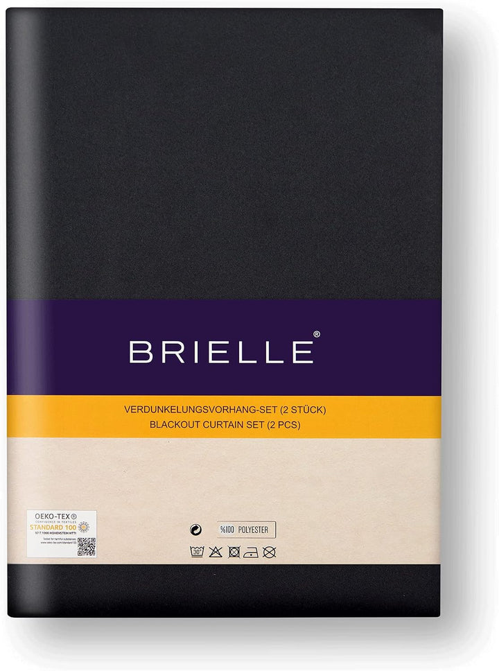 Brielle Premium-Verdunkelungsvorhänge - Blickdicht vorhänge mit Ösen, schalldämpfend - für Wohnzimme