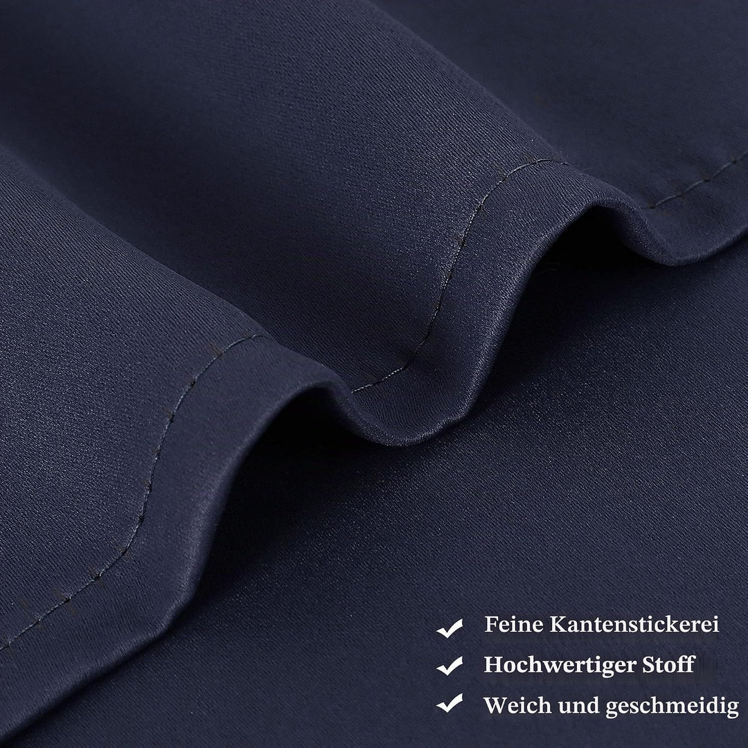 PiccoCasa 2er Set Gardine für Küche Polyester Scheibengardine Kurzgardine Blickdicht Kleine Gardine