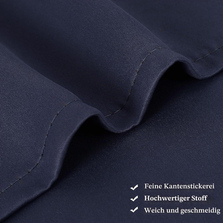 PiccoCasa 2er Set Gardine für Küche Polyester Scheibengardine Kurzgardine Blickdicht Kleine Gardine