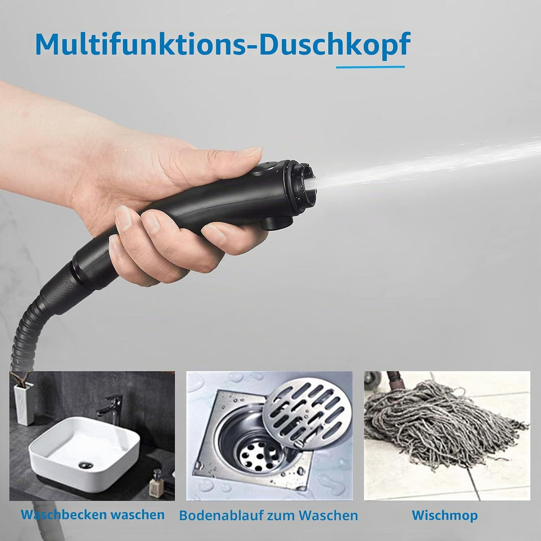 KAIYING Bohrfreier Hochdruck-Handbrause mit An-/Aus-Pausenschalter, 3 Sprühmodi, wassersparender Dus