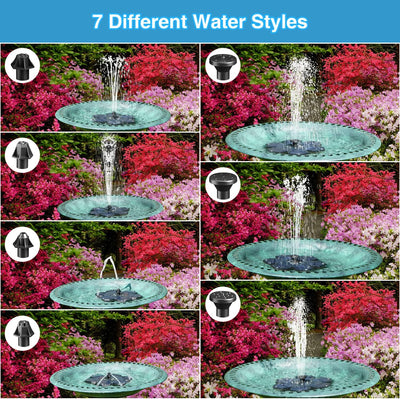 SZMP 2023 NEU Solar Springbrunnen für draussen,3.5W LED Solarbrunnen Teichpumpe mit 8 DIY Effekte,So