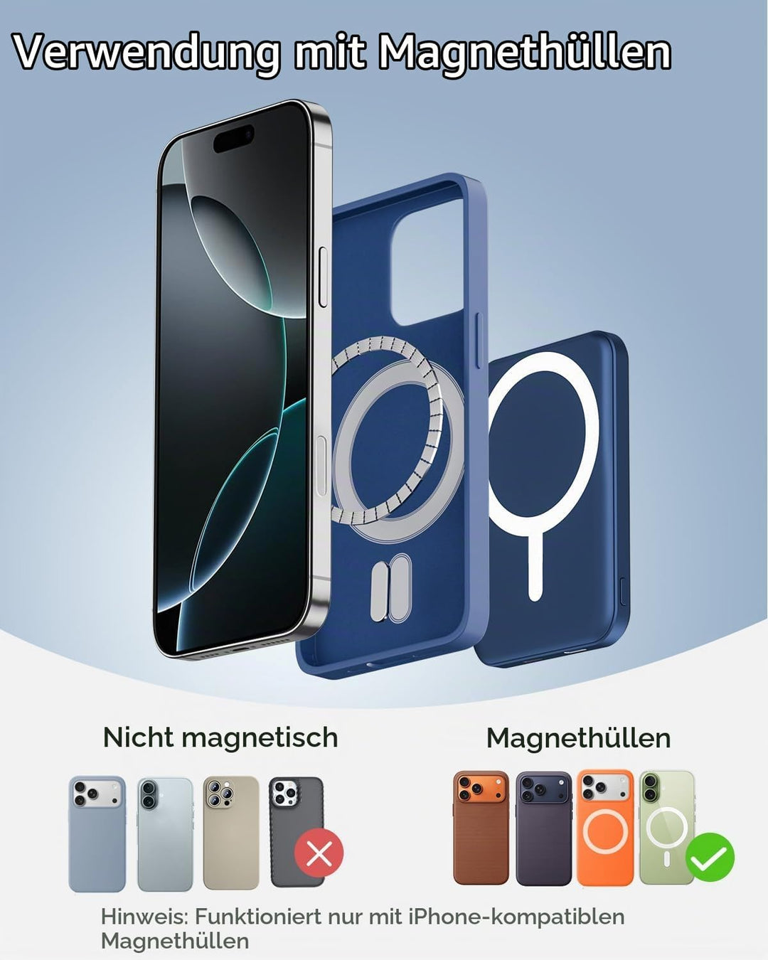Podoru for Magsafe Powerbank iPhone 5000mAh,Powerbank mag-Safe mit Typ-C Kabel,Powerbank Magnetisch