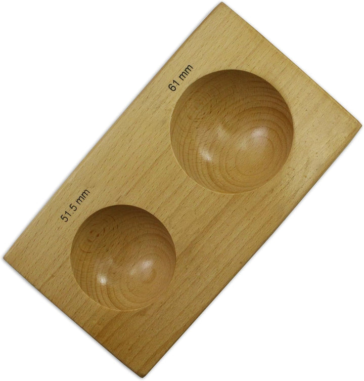 Hartholz-Flachanke und 10 Kugelpunzen DomeXX-10