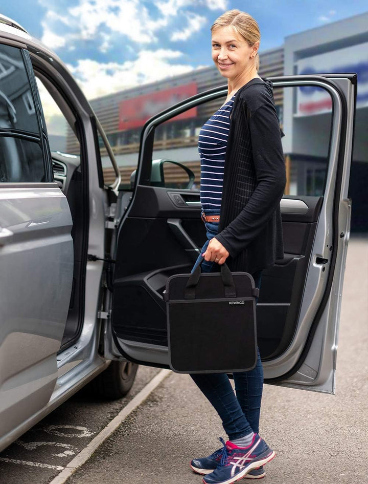 Kofferraum Organizer Faltbar - Auto-Aufbewahrungsbox mit Klett - Faltbox für Kofferraum & Rücksitz -