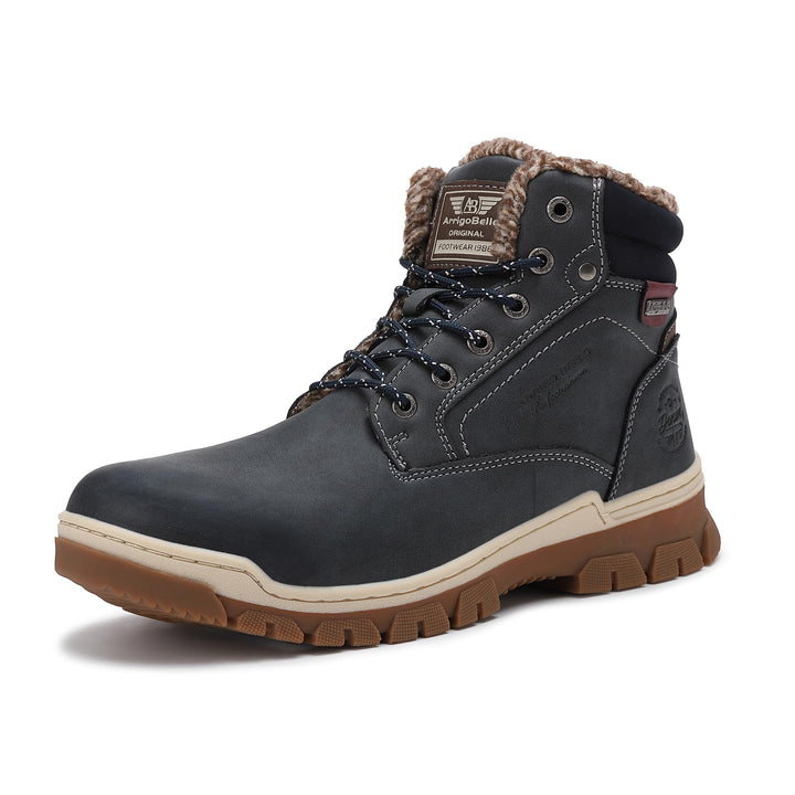 ARRIGO BELLO Winterstiefel Herren Winterschuhe Gefüttert Rutschfeste Warm Stiefel Gemütlich Trekking