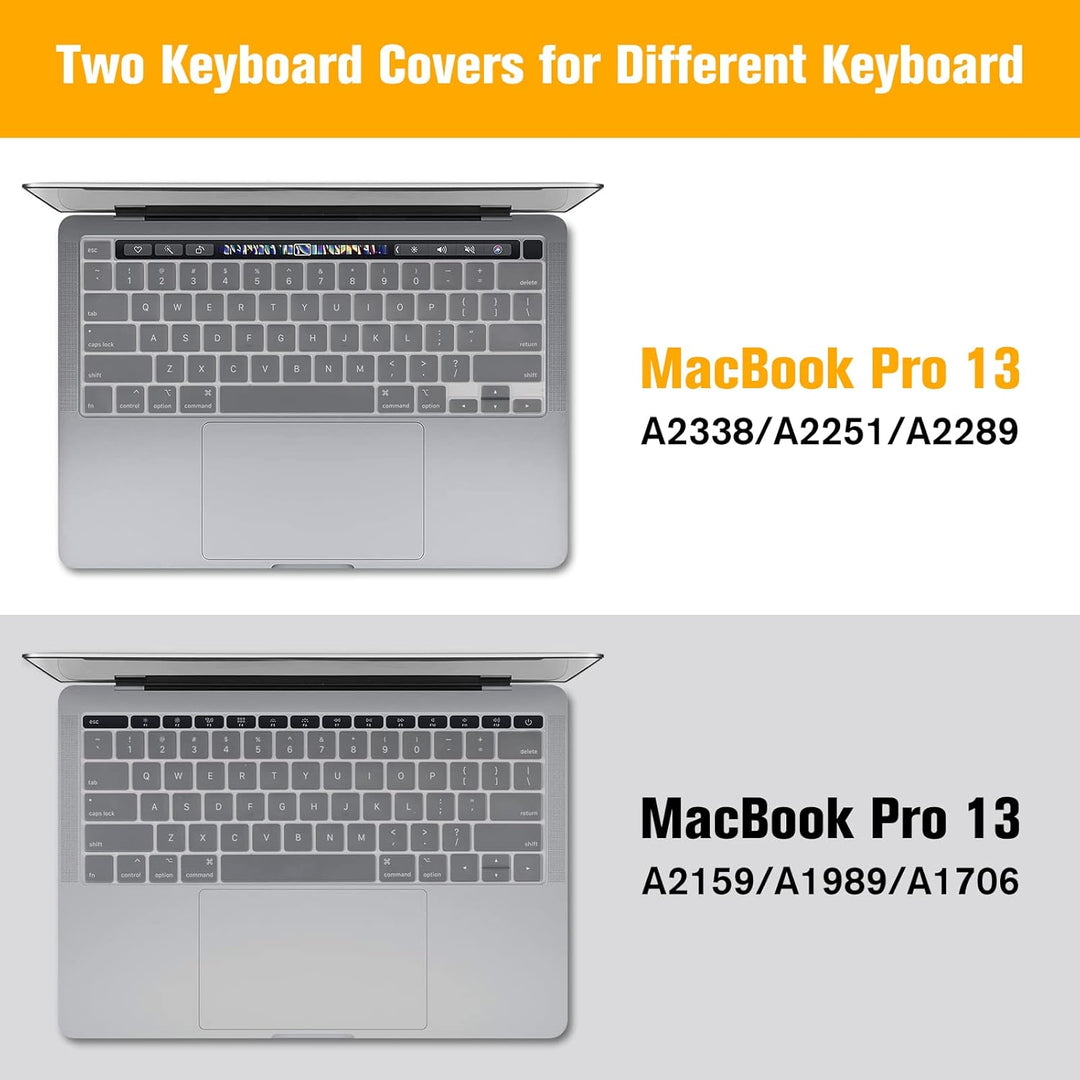 Fintie Hülle Kompatibel mit MacBook Pro 13 Zoll M2/M1 (2022-2016) A2338/A2289/A2251/A2159/A1989/A170