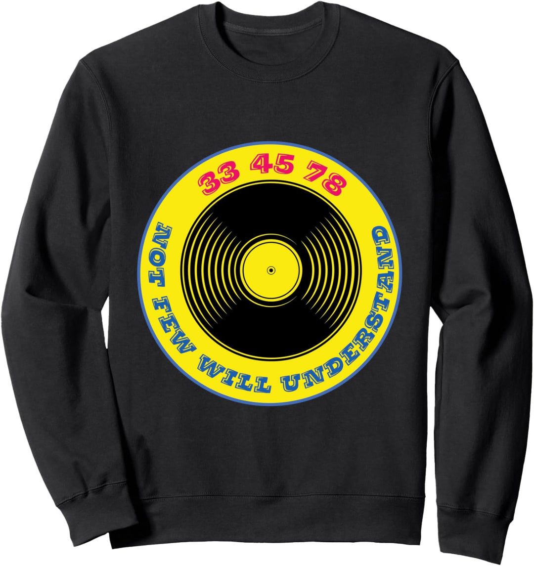 Retro Vinyl Schallplatten Platenspieler 80er Vintage Motiv Sweatshirt