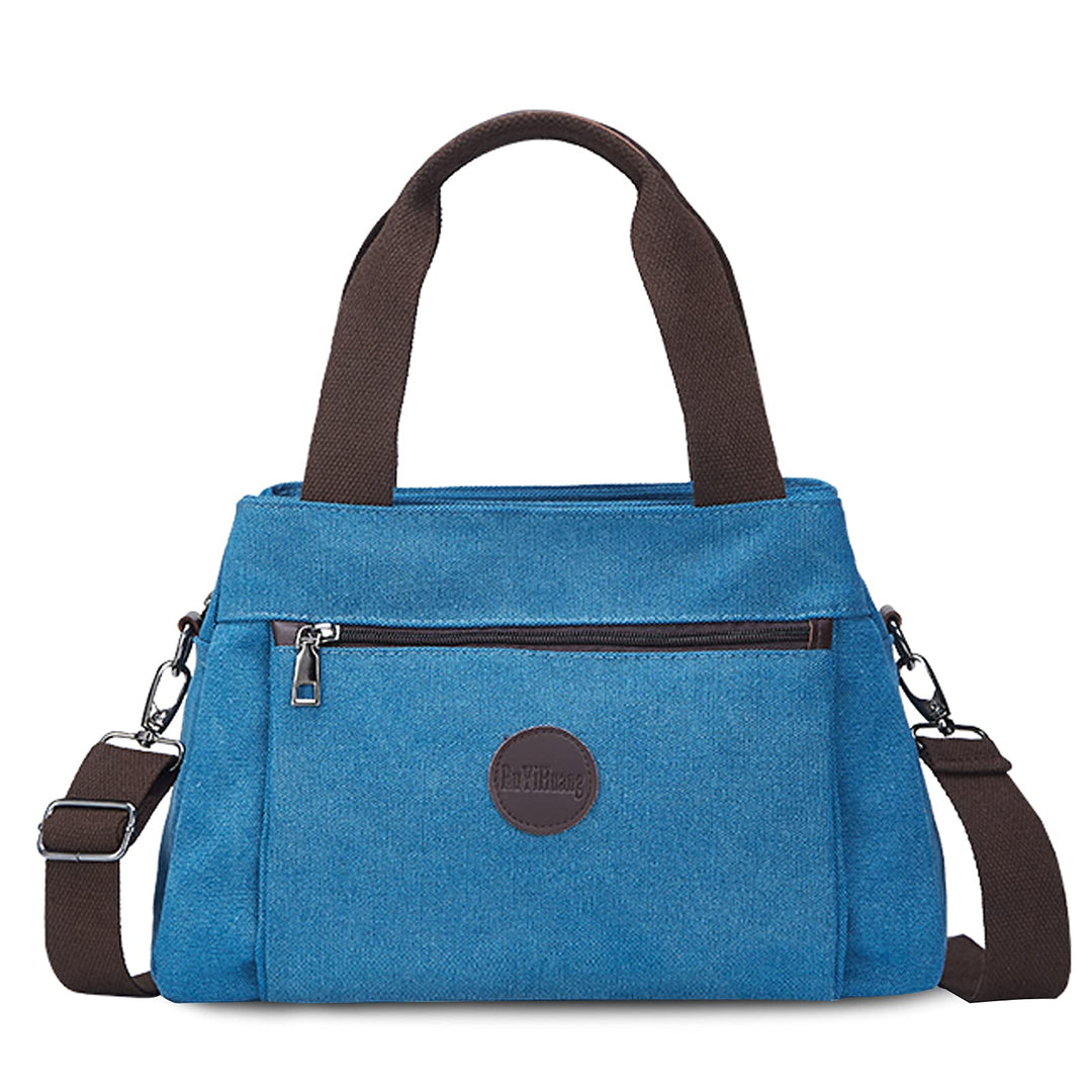 FANDARE Retro Handtaschen Leinwand Schultertasche Damen Umhängetasche Frauen Crossbody Messenger Bag