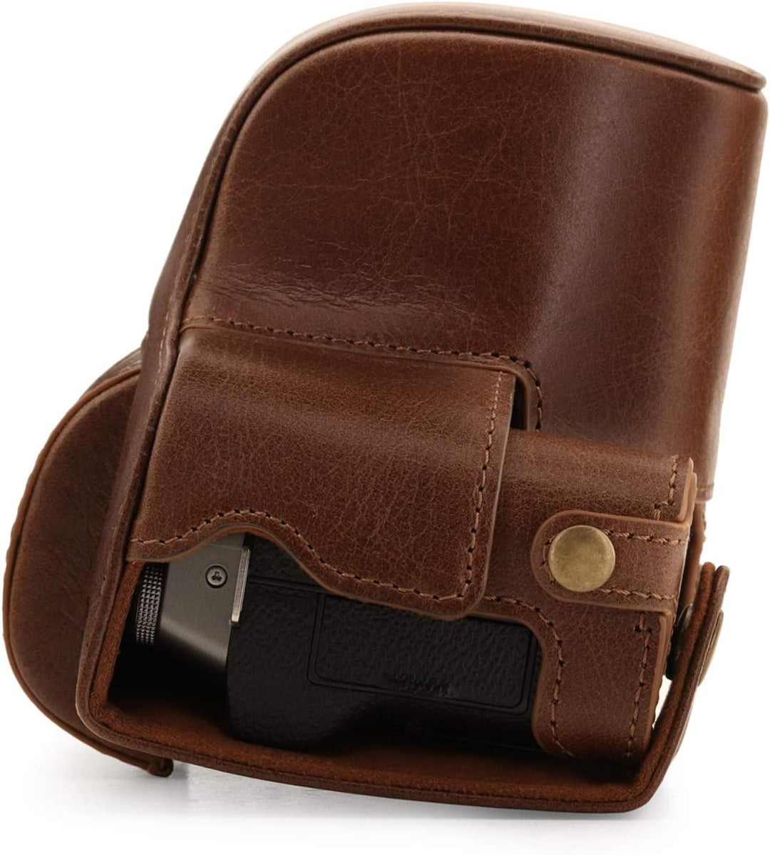 MegaGear Ever Ready MG1884 Kameratasche aus Echtleder, kompatibel mit Fujifilm X-T200 (XC15-45 mm),