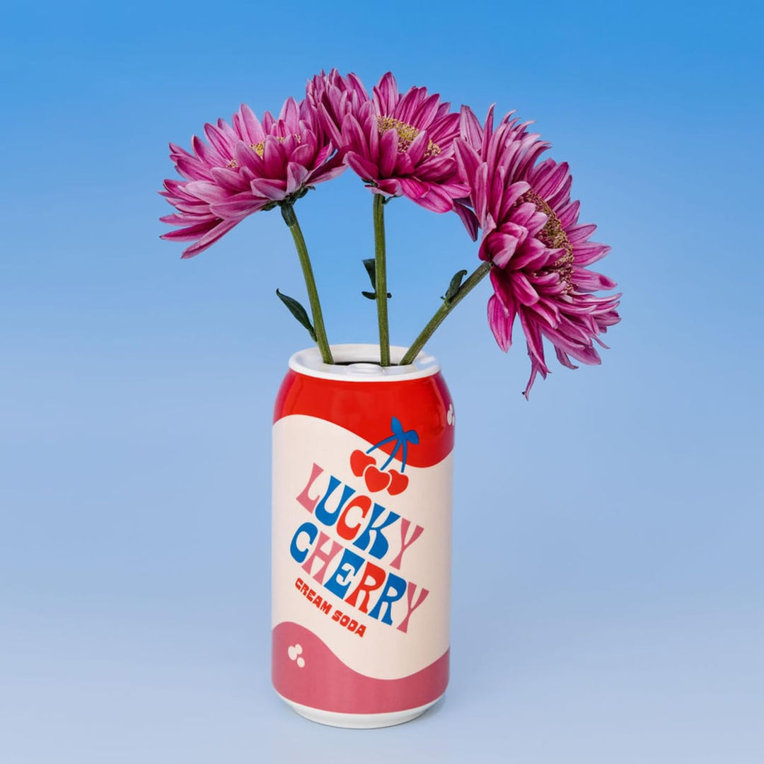 ban.do Kleine dekorative Vase, Bunte Keramikvase, Regaldekoration für Zuhause oder Büro, Vintage-ins