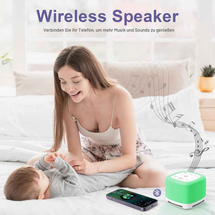 3 IN 1 White Noise Machine mit Licht, [40 Klänge und 7 Nachtlicht ] Weisses Rauschen für Besseren Sc