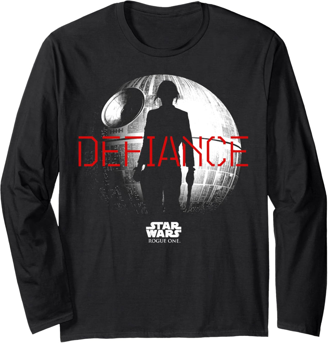 Star Wars Rogue One Jyn Silhouette Defiance Langarmshirt